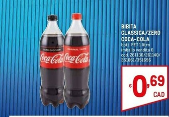 Metro Coca Cola Bibita Classica/zero offerta
