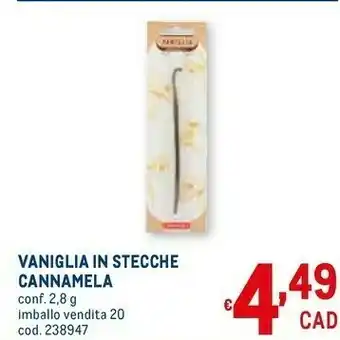Cannamela Vaniglia In Stecche
