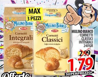 Il Genio Supermercato MULINO BIANCO CORNETTI CLASSICI INTEGRALI 240 GR offerta