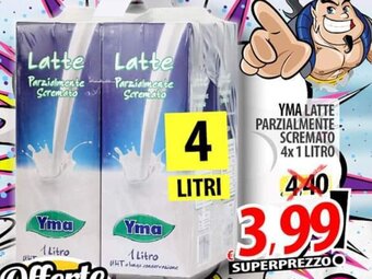 YMA LATTE PARZIALMENTE SCREMATO 4x 1 LITRO