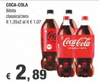 Crai COCA-COLA Bibita classica/zero lt 1,35x2 offerta