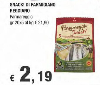 SNACK! DI PARMIGIANO REGGIANO Parmareggio gr 20x5
