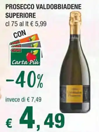 Crai PROSECCO VALDOBBIADENE SUPERIORE cl 75 offerta