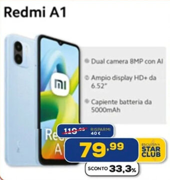 Euronics Redmi A1 offerta
