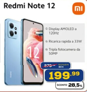 Euronics Redmi Note 12 offerta