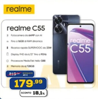 Euronics realme C55 offerta