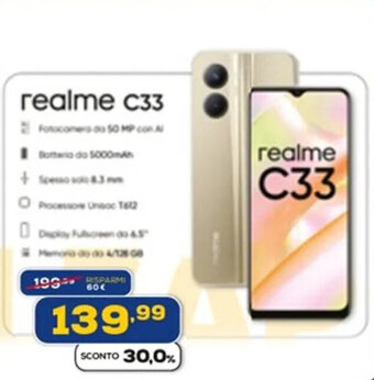 Euronics realme C33 offerta