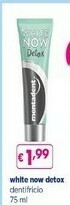 Acqua & Sapone Mentadent White Now Detox Dentifricio 75ml offerta
