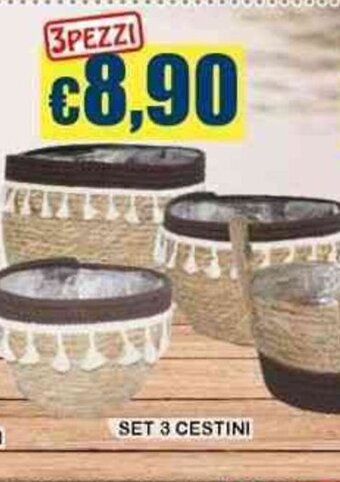 SET 3 CESTINI 3PEZZI