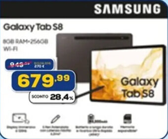 Euronics SAMSUNG Galaxy Tab S8 offerta