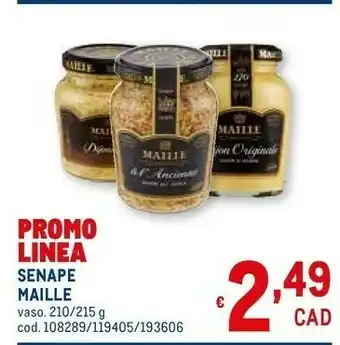 Maille - Poivre Vert Senape Al Pepe Verde 215 G(ml)