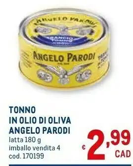 Metro Angelo parodi Tonno In Olio Di Oliva 180 G offerta