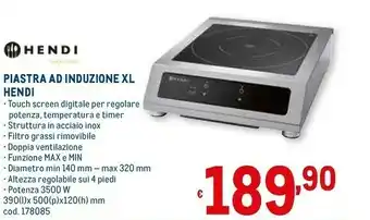 Metro Hendi Piastra Ad Induzione Xl offerta
