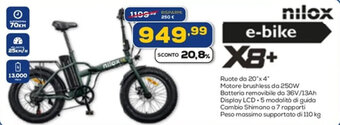 Euronics nilox e-bike X8+ offerta