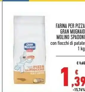 Conad Superstore Molino spadoni Farina Per Pizza Tipo "00" Di Grano Tenero Gran Mugnaio 1000 G(ml) offerta