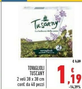 Conad Superstore Tuscany Tovaglioli offerta