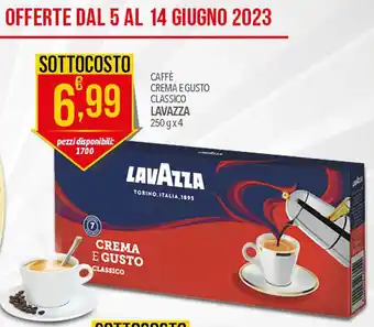 Iper Romagnolo CAFFÈ CREMA E GUSTO CLASSICO LAVAZZA 250 gx4 pezzi disponibili: 1700 offerta