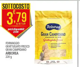 FORMAGGIO GRATTUGIATO FRESCO GRAN CAMPIDANO ARBOREA 330 g