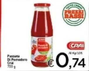 Crai Crai Passata Di Pomodoro offerta