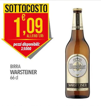 Iper Romagnolo BIRRA WARSTEINER 66 cl offerta