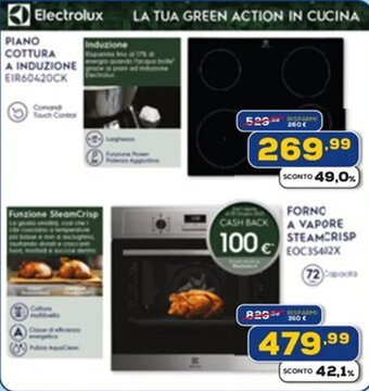 Euronics Electrolux PIANO COTTURA A INDUZIONE EIR60420CK offerta