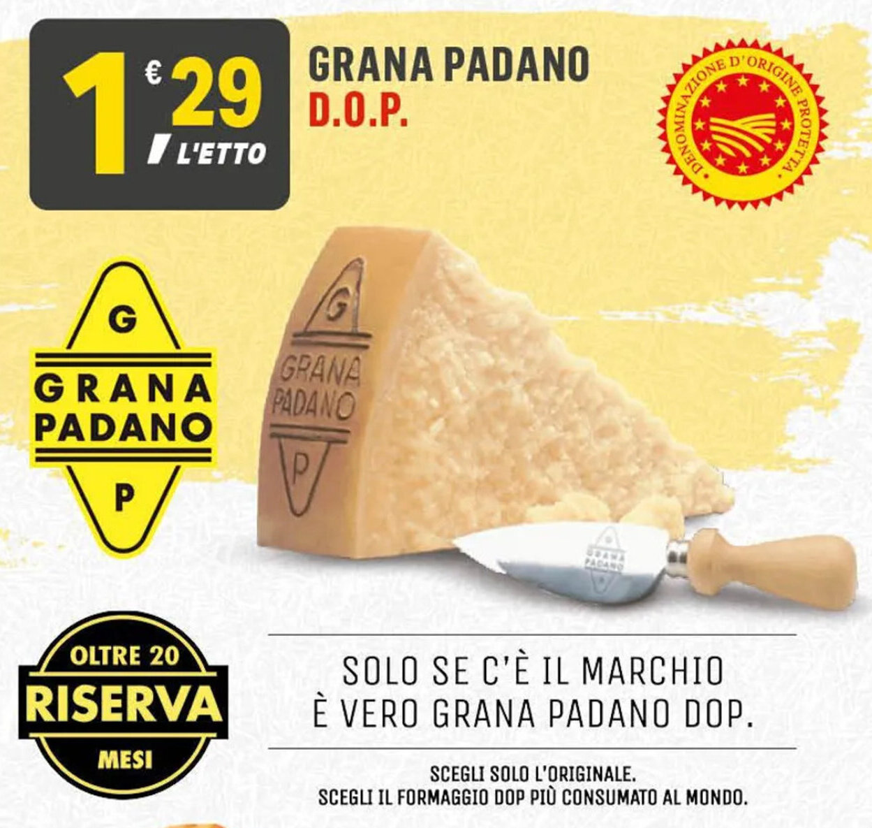 Supermercati Dok GRANA PADANO D.O.P. offerta