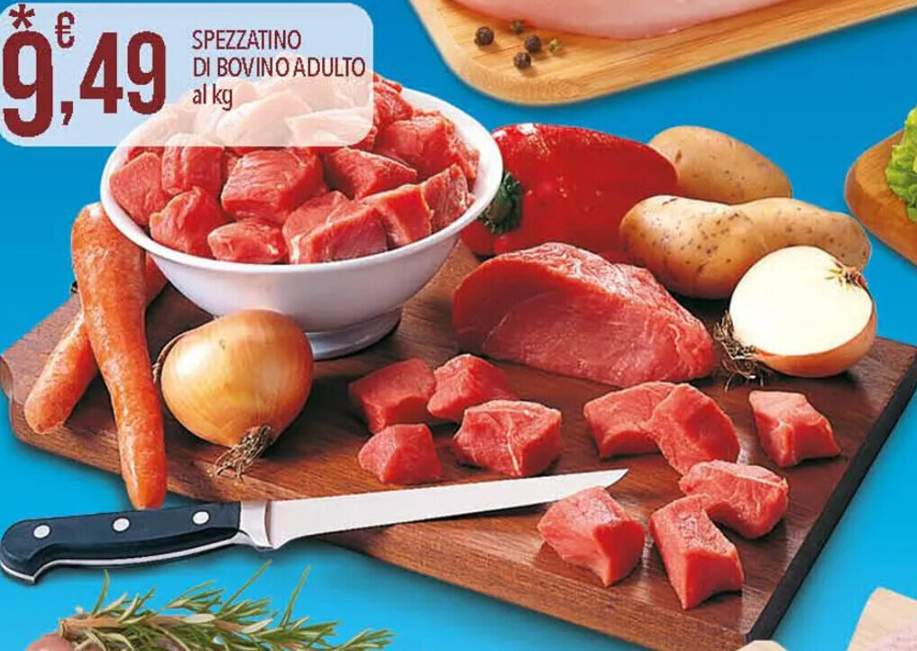 Iper Romagnolo SPEZZATINO DI BOVINO ADULTO al kg offerta
