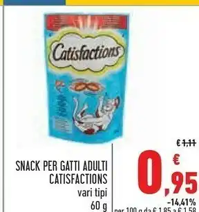 Conad Catsfactions Snack Per Gatti Adulti offerta