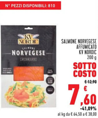 Conad Superstore SALMONE NORVEGESE AFFUMICATO KV NORDIC 200 g offerta