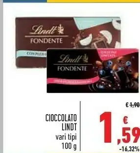 Conad Lindt Cioccolato Fondente offerta
