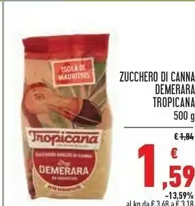 Conad Tropicana Zucchero Di Canna Demerara 500 G(ml) offerta