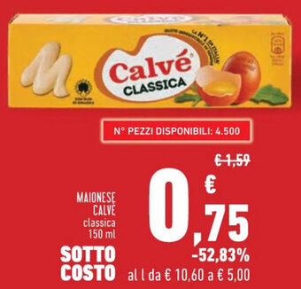 Conad Superstore MAIONESE CALVE classica 150 ml offerta