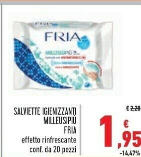 Conad Fria Salviette Igienizzanti Milleusipiu offerta