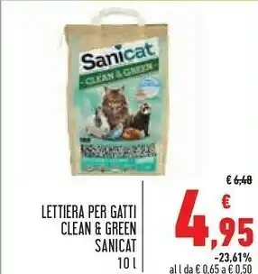 Conad Sanicat Lettiera Per Gatti Clean & Green offerta