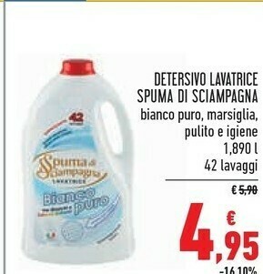 Conad Spuma di Sciampagna Detersivo Lavatrice offerta