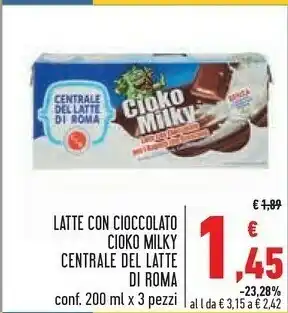 Conad Centrale del latte di roma Latte parzialmente scremato offerta