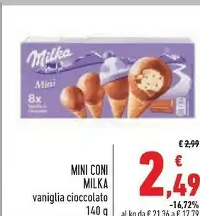 Conad Milka Milka - Mini Vaniglia 140 g(ml) offerta