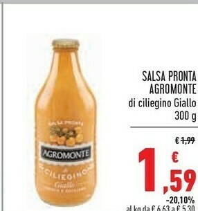 Conad Agromonte Salsa Pronta Di Ciliegino Peperoncino 330 G(ml) offerta