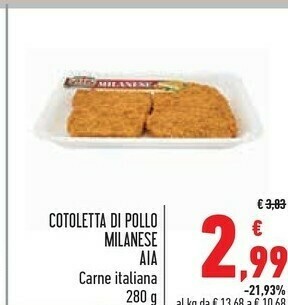 Conad Aia La Milanese Cotoletta Di Pollo offerta
