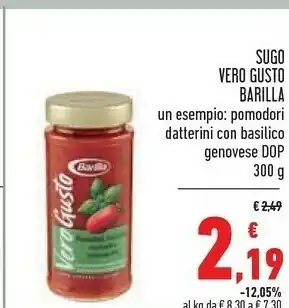 Conad Barilla Sugo Vero Gusto offerta