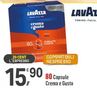 Supermercati Dok LAVAZZA 80 Capsule Crema e Gusto offerta
