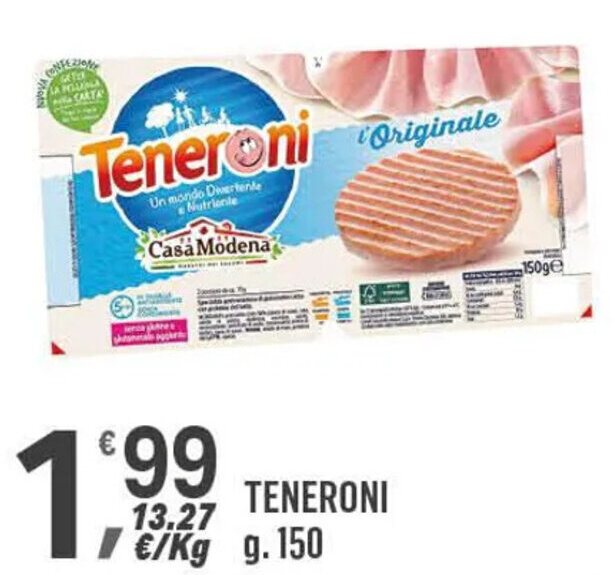 Supermercati Dok Casa Modena TENERONI g. 150 offerta