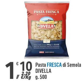 Supermercati Dok Pasta FRESCA di Semola DIVELLA g. 500 offerta