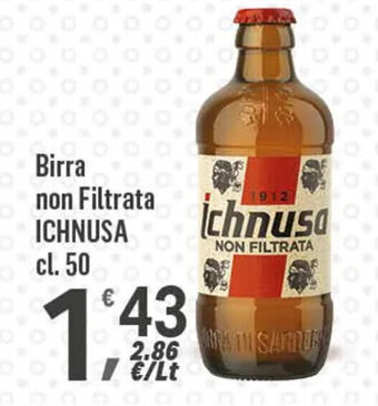 Supermercati Dok Birra non Filtrata ICHNUSA cl. 50 offerta