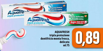 AQUAFRESH tripla protezione dentifricio menta fresca, delicata ml 75