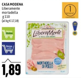 Madis CASA MODENA Liberamente mortadella g110 offerta