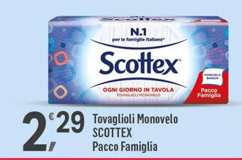 Supermercati Dok Tovaglioli Monovelo SCOTTEX Pacco Famiglia offerta