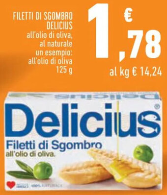 Conad Superstore FILETTI DI SGOMBRO DELICIUS 125 g offerta