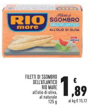 Conad Superstore FILETTI DI SGOMBRO DELL'ATLANTICO RIO MARE 125 g offerta