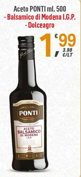 Supermercati Dok Aceto PONTI ml. 500 offerta